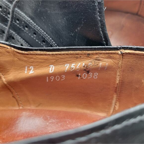 Allen Edmonds Chester Full Brogue Wingtip Black Oxford Dress Shoes 12D 12 main image 7